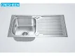 Single Bowl Kitchen Sink With Drainboard