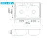 Thick Top Mount Double Bowl Kitchen Sink