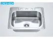 Thick Overmount Single Bowl Stainless Sink
