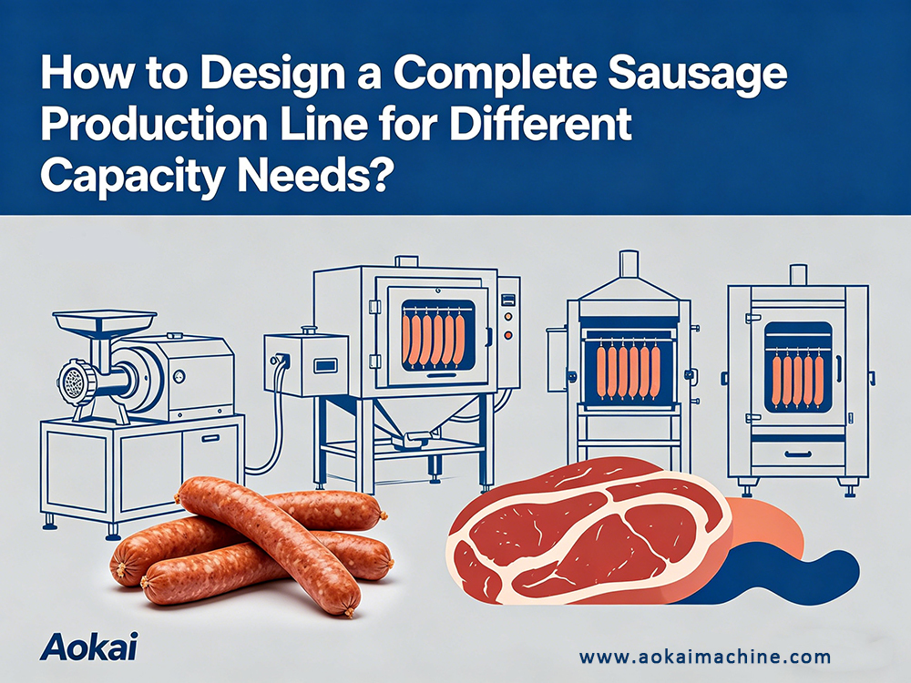Como projetar uma linha de produção de salsichas completa para diferentes necessidades de capacidade