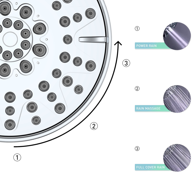 Luxury Descaling Round Installing Shower Head