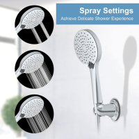 壁掛け式ラウンドスクエアシャワーセット ブラックマット