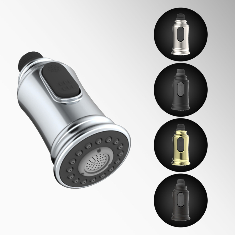 풀다운 스프레이어가 있는 크롬 주방 수도꼭지