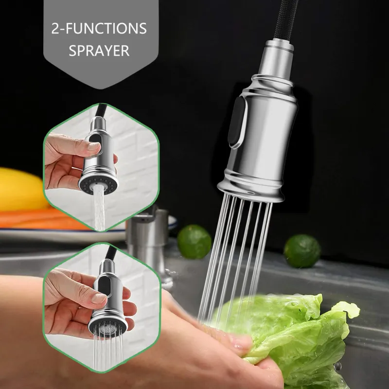 Rubinetto da cucina cromato con doccetta estraibile