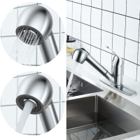 Kitchen faucet with pull down sprayer