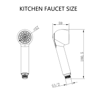 Kitchen faucet with pull down sprayer