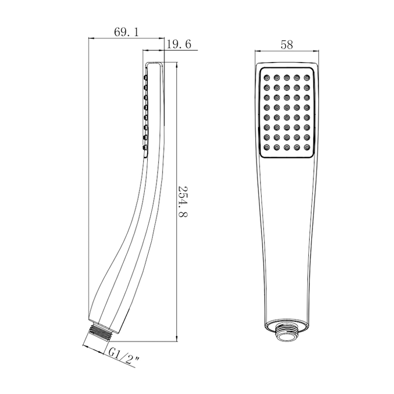 sostituzione soffione doccia quadrato dritto