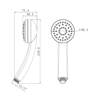 grande soffione doccia moderno a pioggia con doccetta