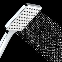 verchromter High-Flow-Regenbrausenkopf mit Handbrause