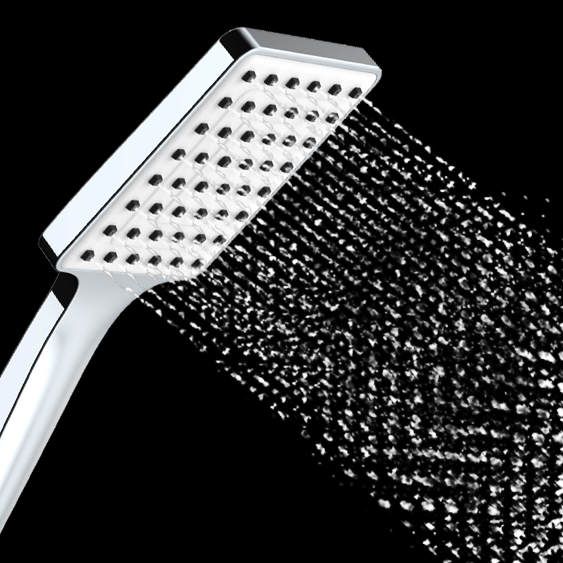 vòi sen phun mưa lưu lượng cao mạ crôm có tay cầm