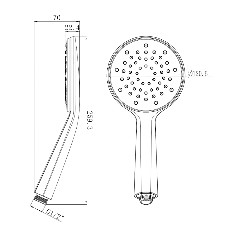 soffione doccia portatile staccabile con controllo pausa con spegnimento