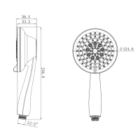 rainshower shower head with handheld spray
