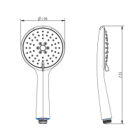 soffione doccia di lusso con montaggio a parete