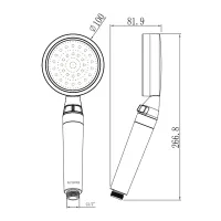 Doccetta per WC con getto d'acqua e pulsante on/off