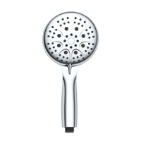 chrome plastic shower head with handheld for bath