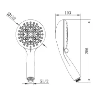 WC occidentale, bidet, soffione doccia con doccetta