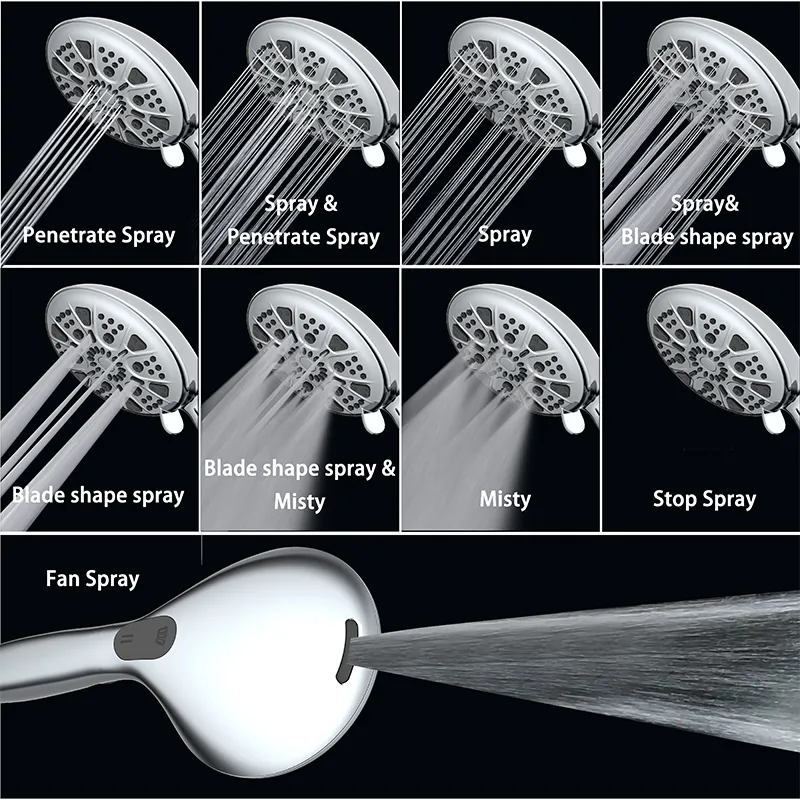 hand held detachable shower sprayer fixtures with handheld