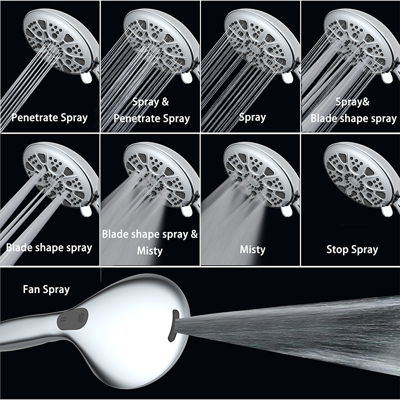 Ручные съемные душевые распылители с ручным управлением