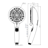 bathroom shower with hand shower spray