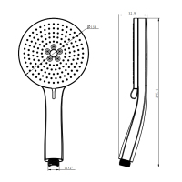 rain shower head with handheld for toilet