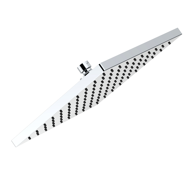Square rainfall shower head