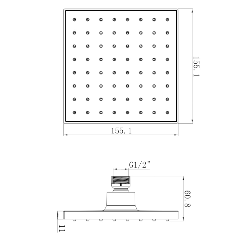 Душ с дождевой насадкой
