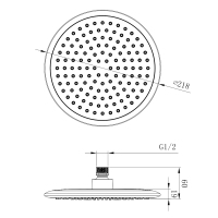 Soffione doccia a pioggia con foresta pluviale