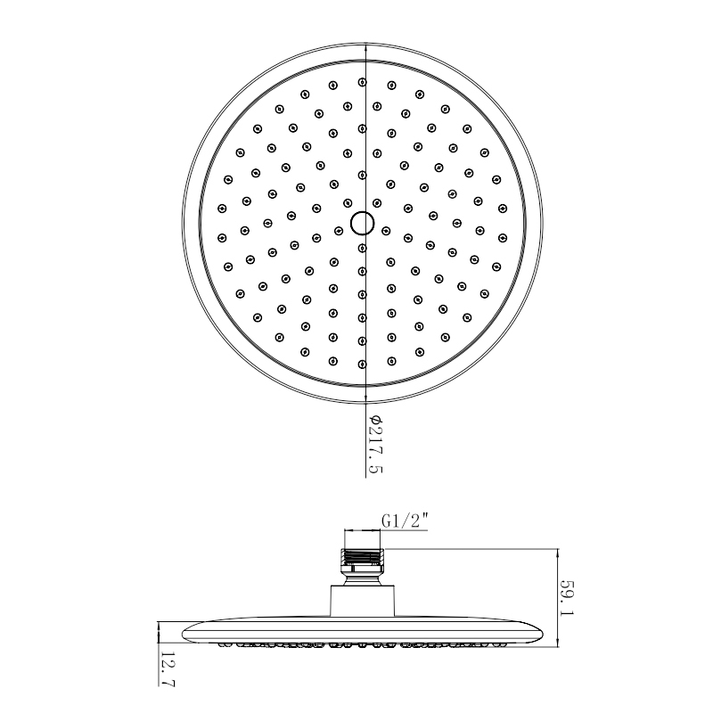 outdoor overhead shower head for low water pressure