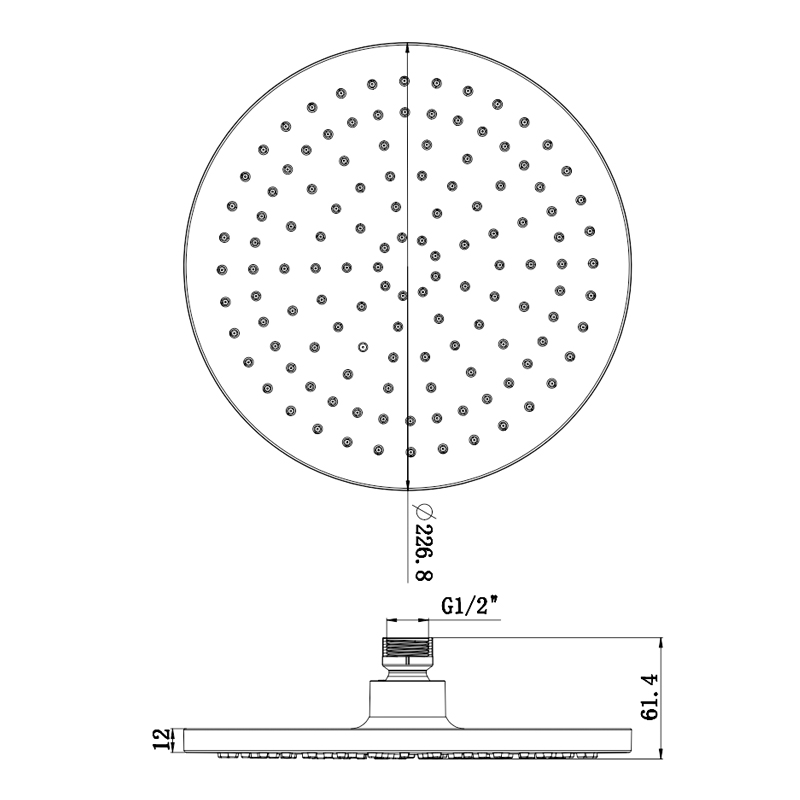 rainfall shower head