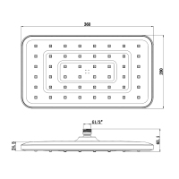soffione doccia a pioggia ad alta pressione