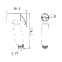 spray de toilette shattaf portable