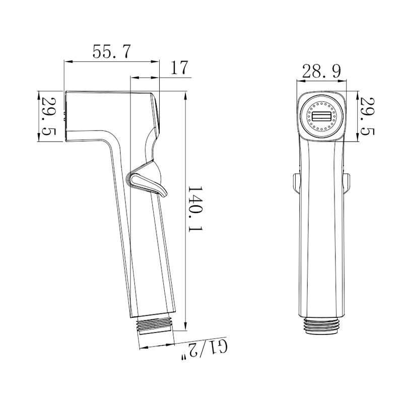 Taşınabilir tuvalet shattaf spreyi