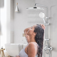 럭셔리 크롬 도금 스탠딩 샤워 세트