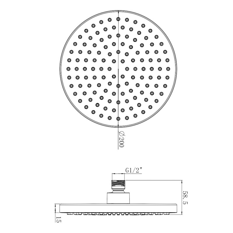 ceiling mounted shower head