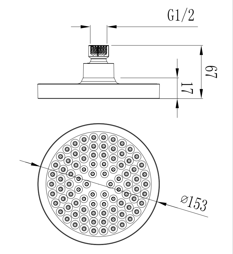 gold shower head