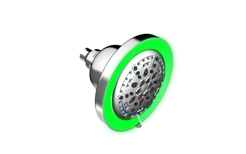 رأس دش مطري متغير اللون مع فلتر