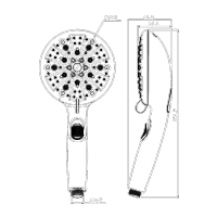 9 Funktionen mit Handbrause, Spa-Handbrause in der Badewanne