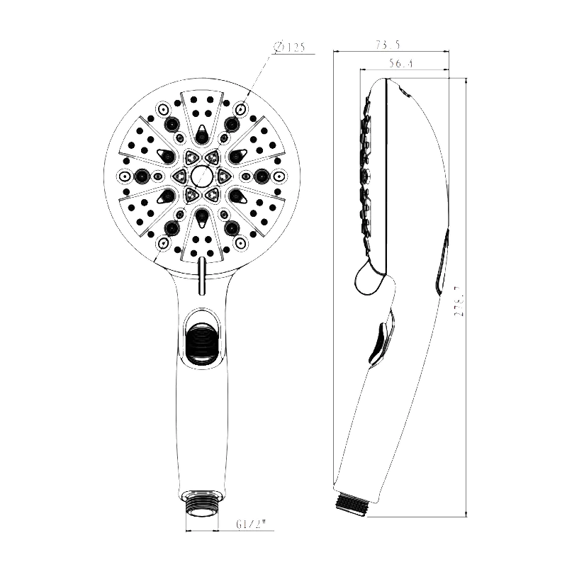 9 Funktionen mit Handbrause, Spa-Handbrause in der Badewanne