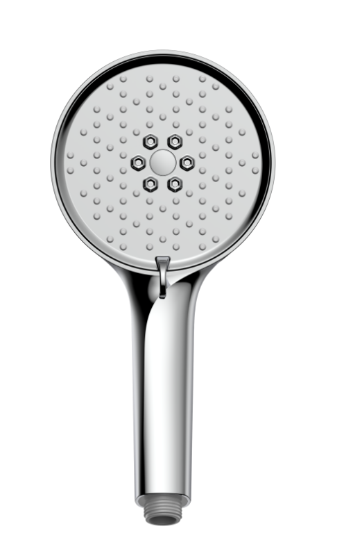 Doccia manuale in ABS cromato con flusso d'acqua dolce, interruttore one-touch