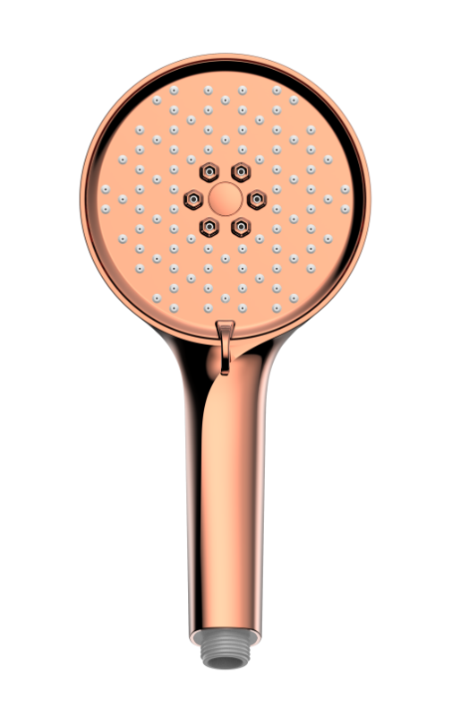 Doccia manuale in ABS cromato con flusso d'acqua dolce, interruttore one-touch