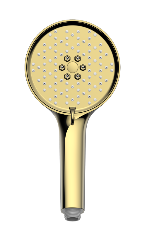 Doccia manuale in ABS cromato con flusso d'acqua dolce, interruttore one-touch