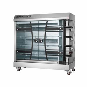 4 na baras ng kusina gas rotisserie oven komersyal na manok rotisserie machine