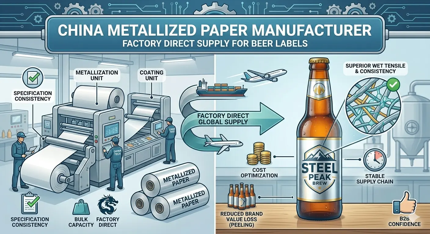 China Metallized Paper Manufacturer: Factory Direct Supply for Beer Labels