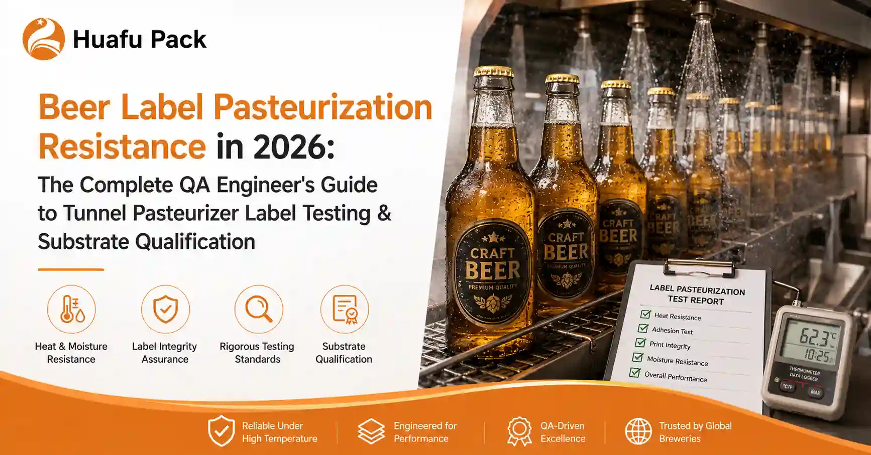 Beer Label Pasteurization Resistance in 2026: The Complete QA Engineer's Guide to Tunnel Pasteurizer Label Testing & Substrate Qualification