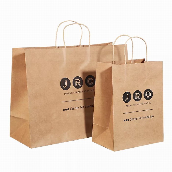 Brown kraft paper bag by automatic machine