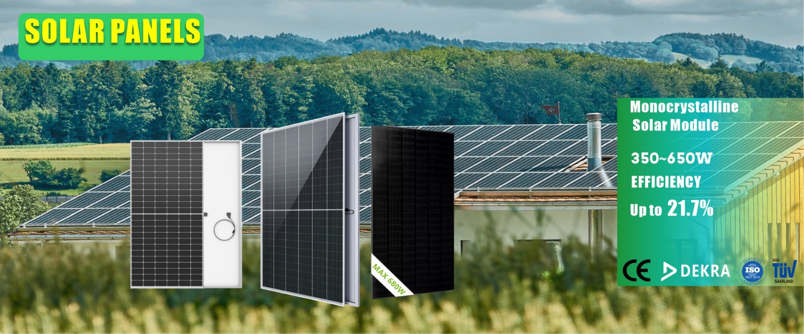 monocrystalline silicon panels