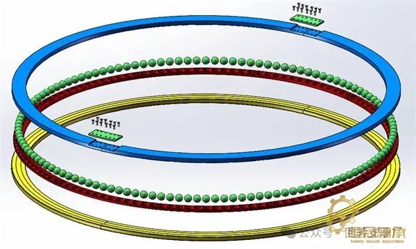 large thin-walled split thrust ball bearings