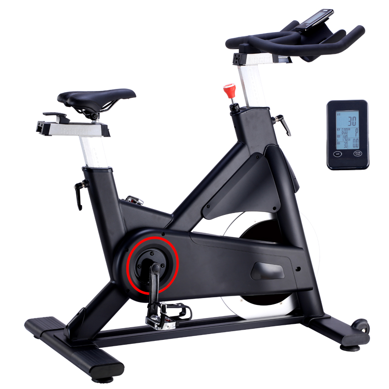 Black Commercial Fitness Spin Bikes With Monitor