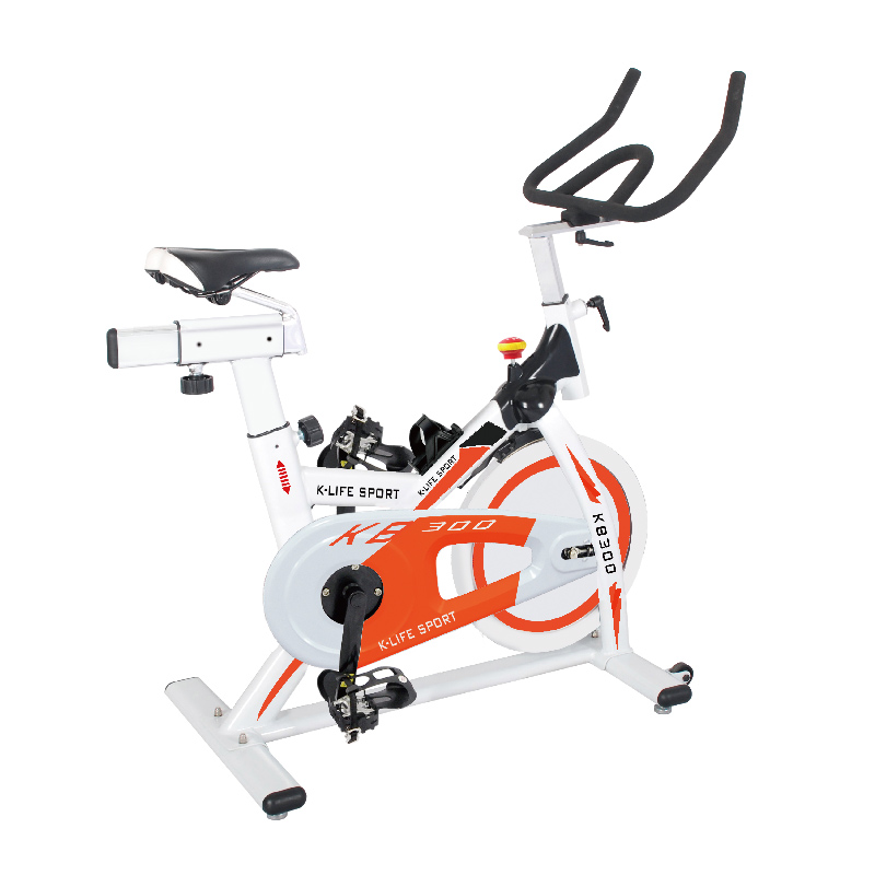 Orange Static Bicycle For Exercise At Home