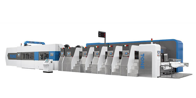 Máquina encoladora de carpetas de cajas de cartón corrugado